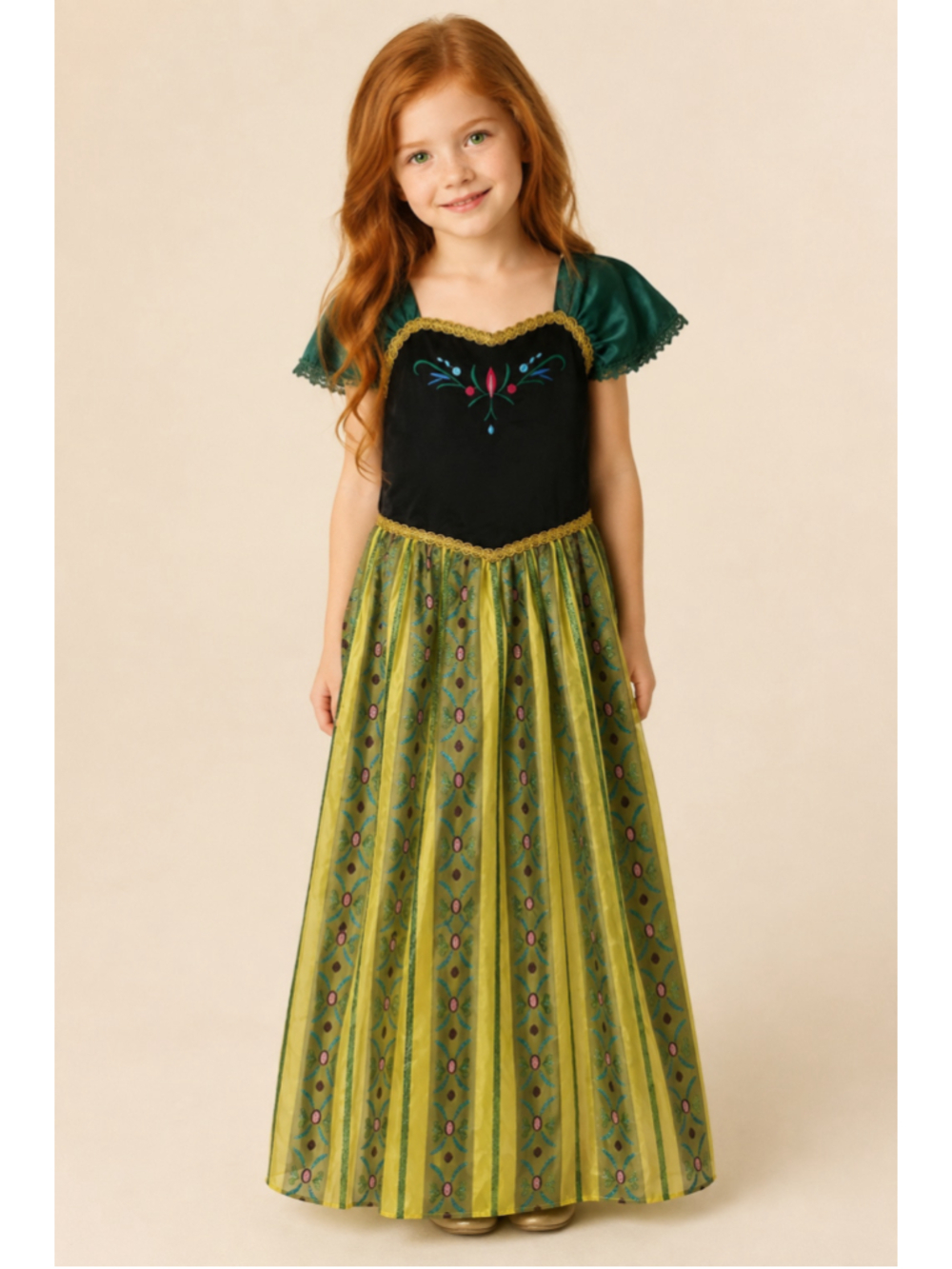 Trish Scully Frozen Anna Princess Maxi Dress Girls 6 Costume Play Dress-up
